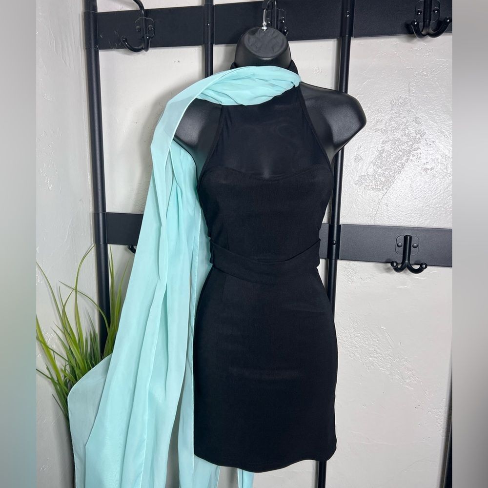 Renee London Mini dress maxi chiffon overlay Size S/M